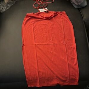 WeWoreWhat Orange Knee-Length Pencil Dress for Night Out